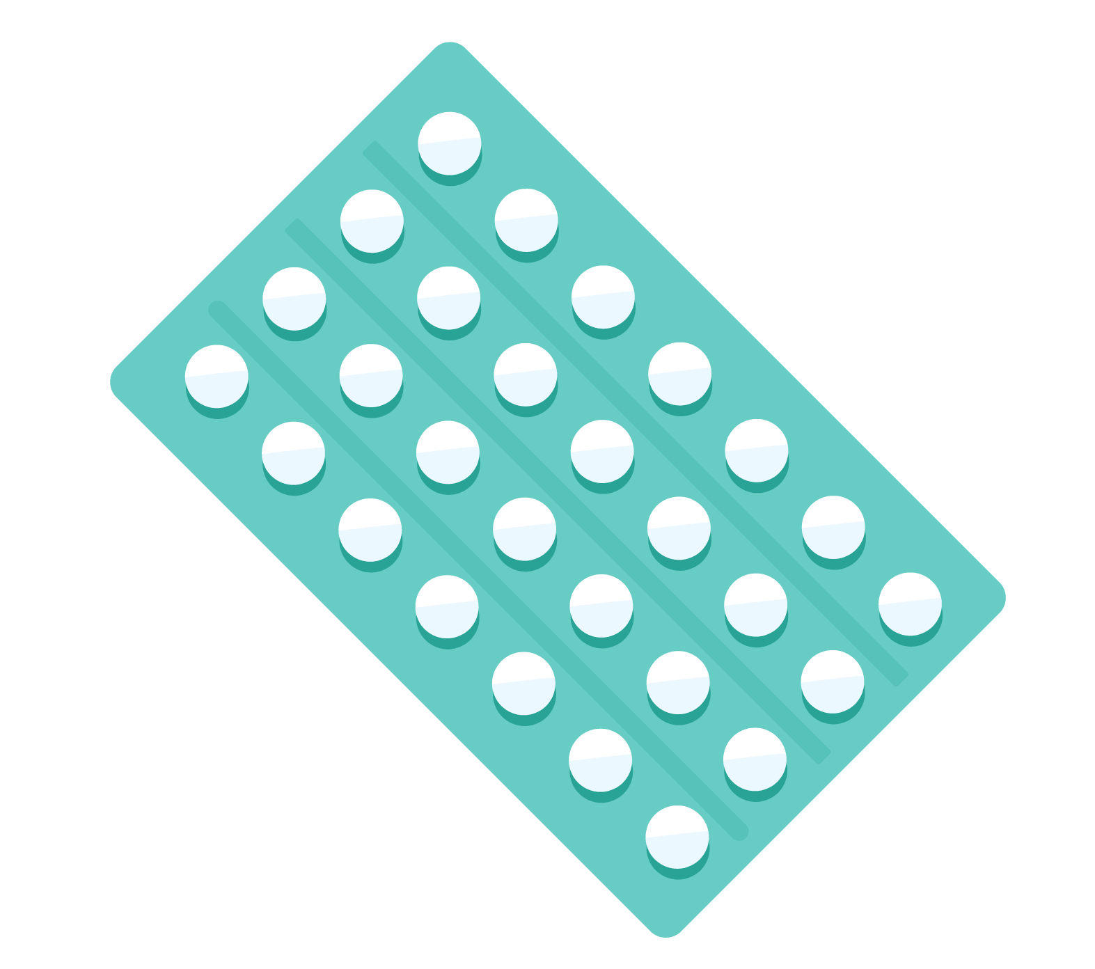 Long-term use of oral contraceptive pills for more than 5 years ( the risk returns to normal after 10 years of stopping use)